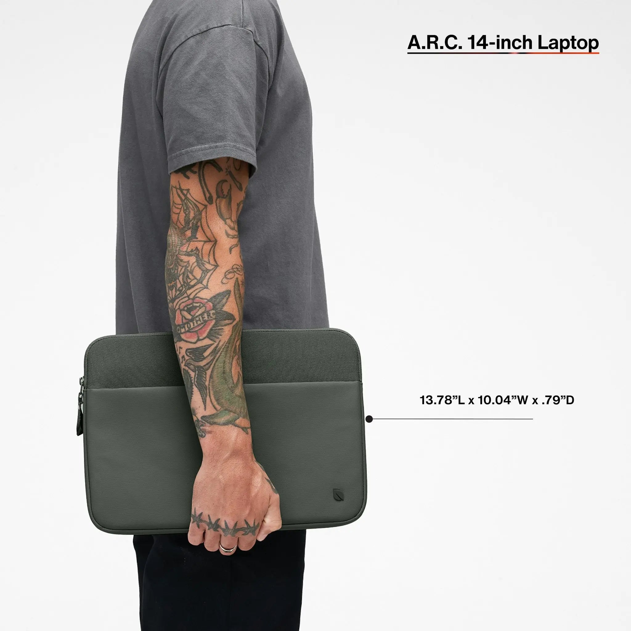 A.R.C. Sleeve With ReSpun 100% Recycled Polyester for 14-inch Laptop (M1-M4, 2021-2024) Incase | 13.8" x 10"x .8"