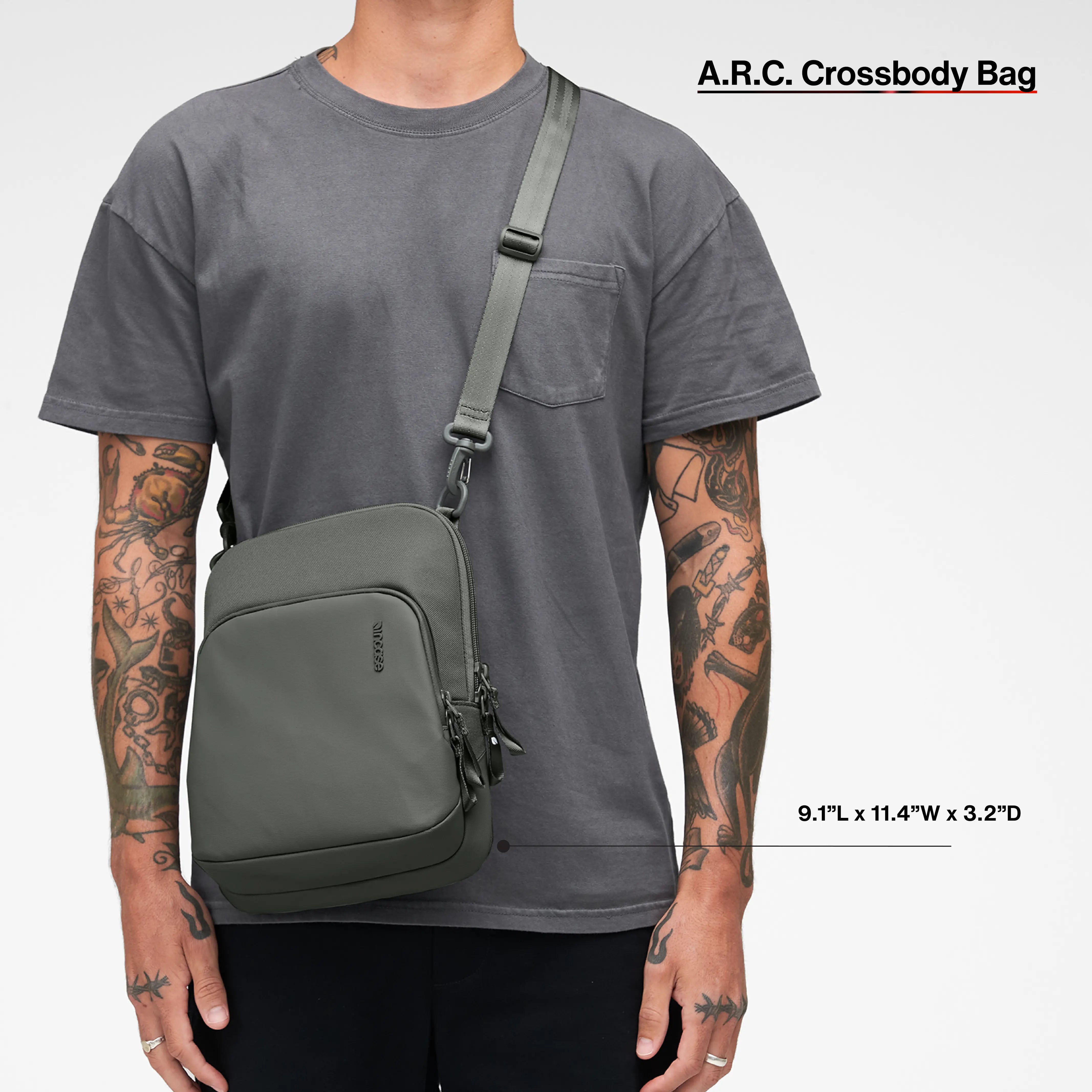 A.R.C. Crossbody Bag With ReSpun 100% Recycled Polyester Incase