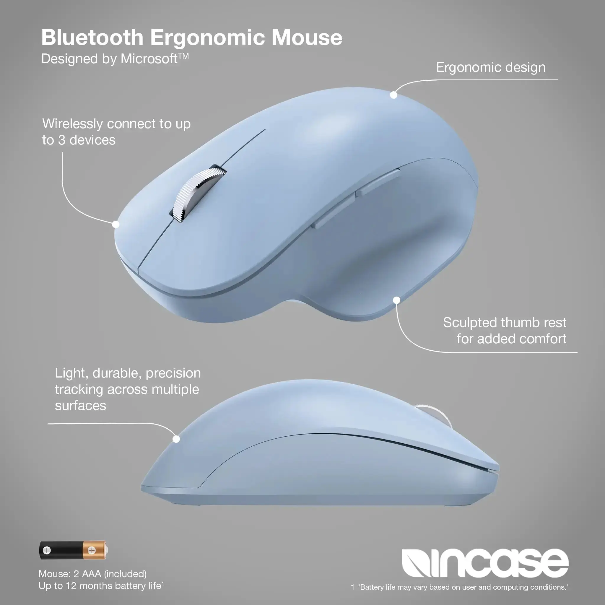 Bluetooth Ergonomic Mouse Incase-Microsoft