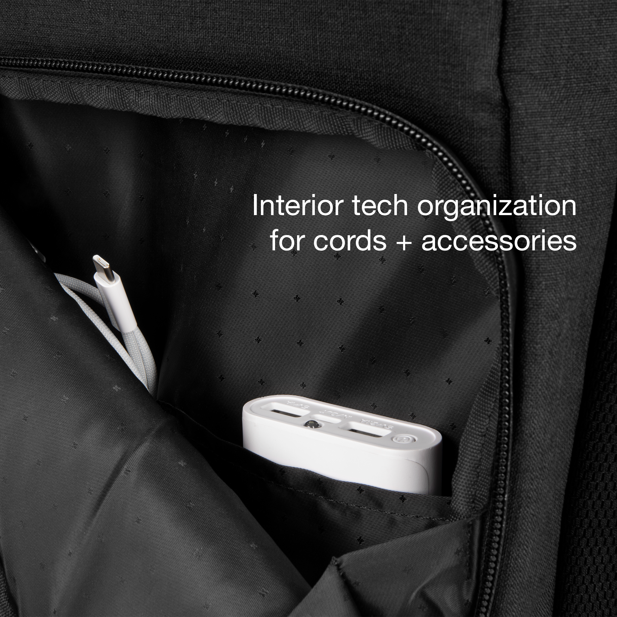 interior tech organization for chords + accessories