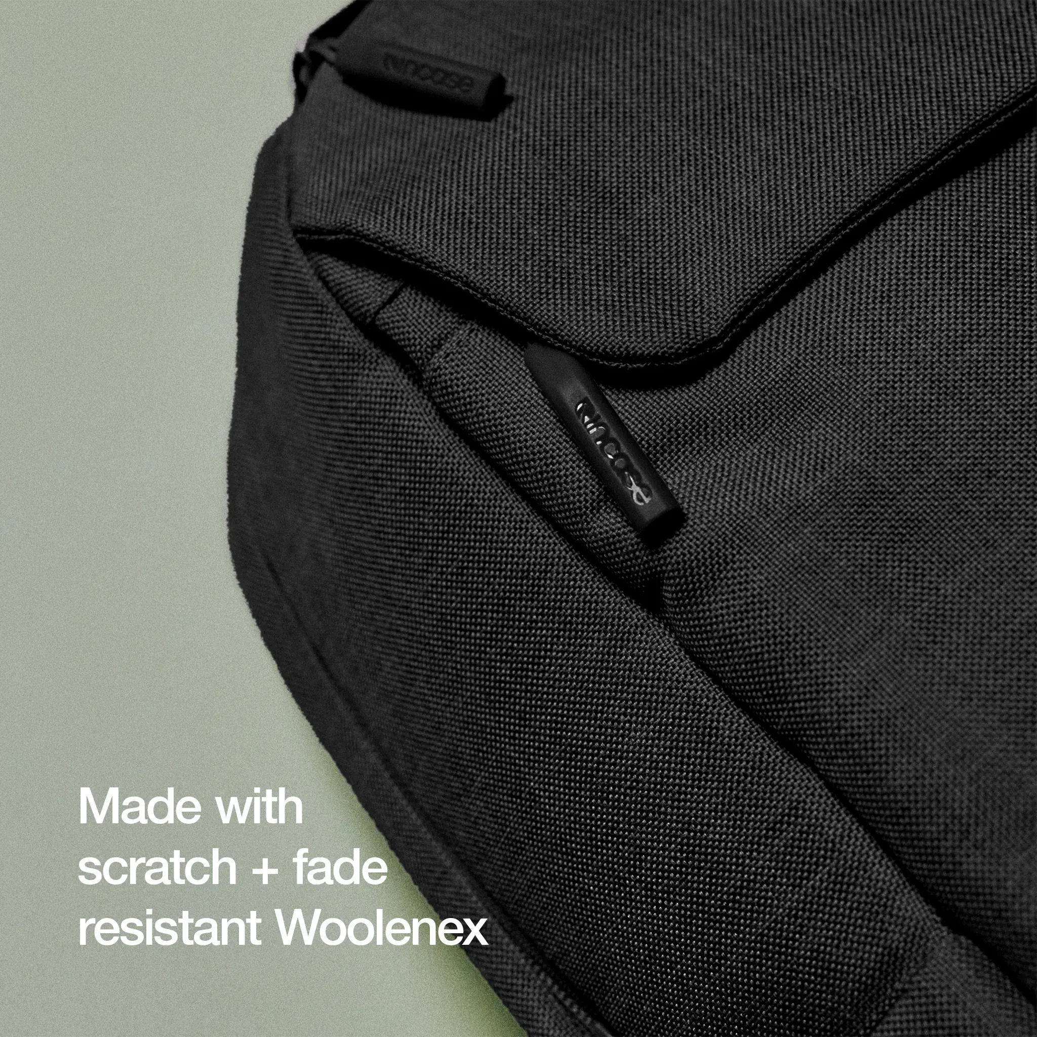 Crosstown Backpack with Woolenex 20L Incase highlighting being made with scratch and fade resistant woolenex material