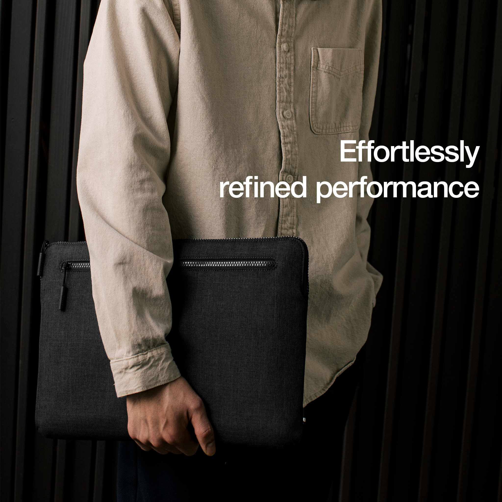 Incase Compact Sleeve with Woolenex for 16"  MacBook Pro (2019-2024) highlighting the effortlessly refined performance of the product design
