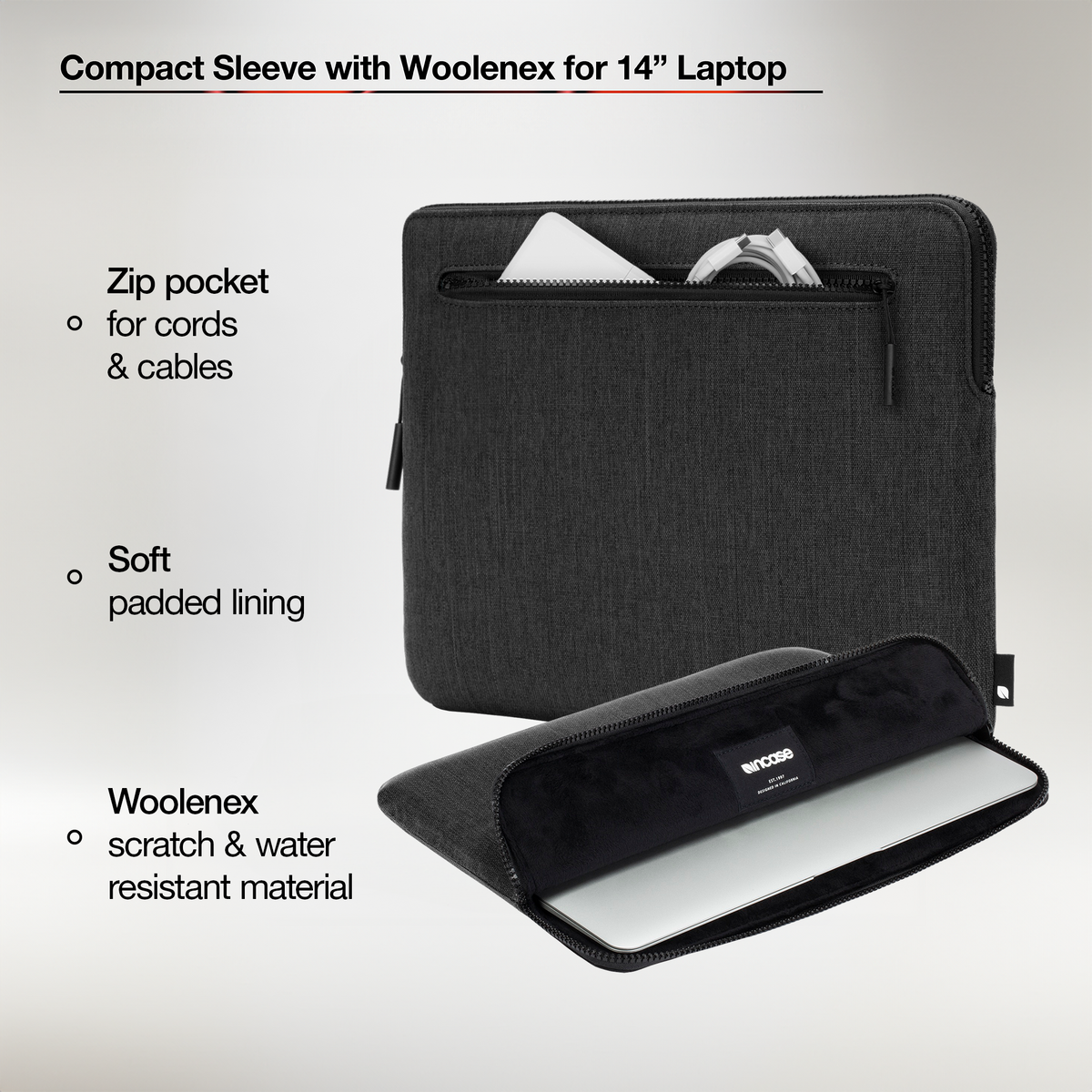 Compact Sleeve with Woolenex for 14" MacBook Pro (M1-M4, 2021-2024) |