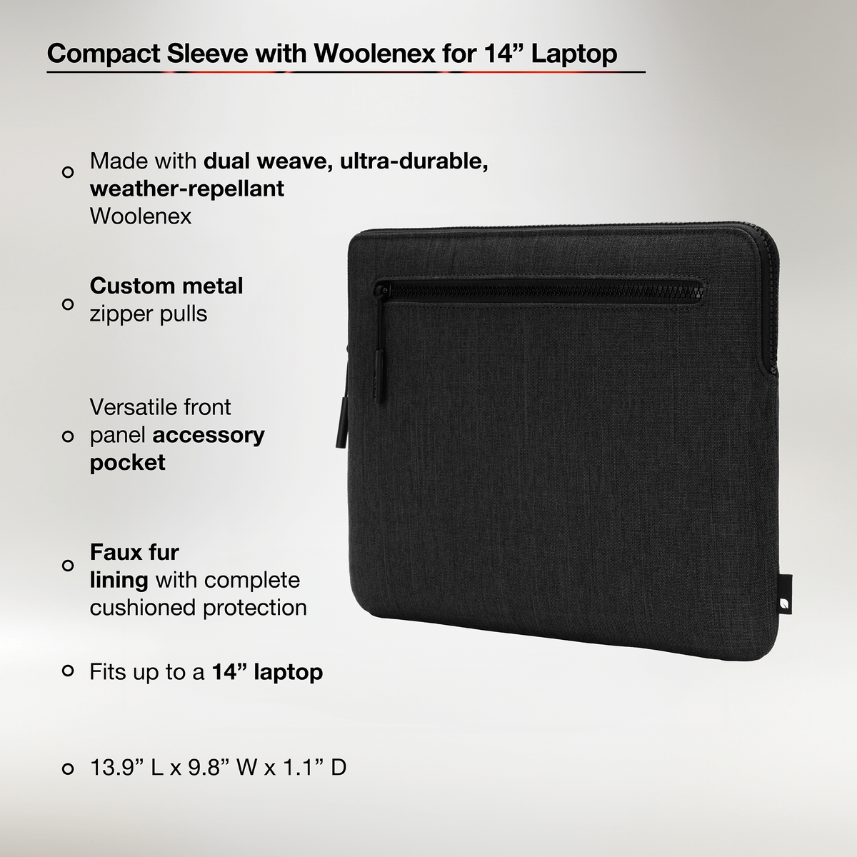 Compact Sleeve with Woolenex for 14" MacBook Pro (M1-M4, 2021-2024) |