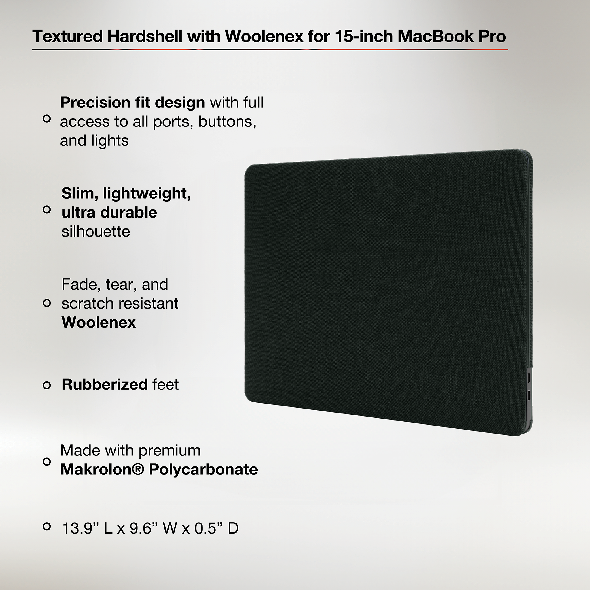 Textured Hardshell with Woolenex for 15" MacBook Pro (2016-2019) |