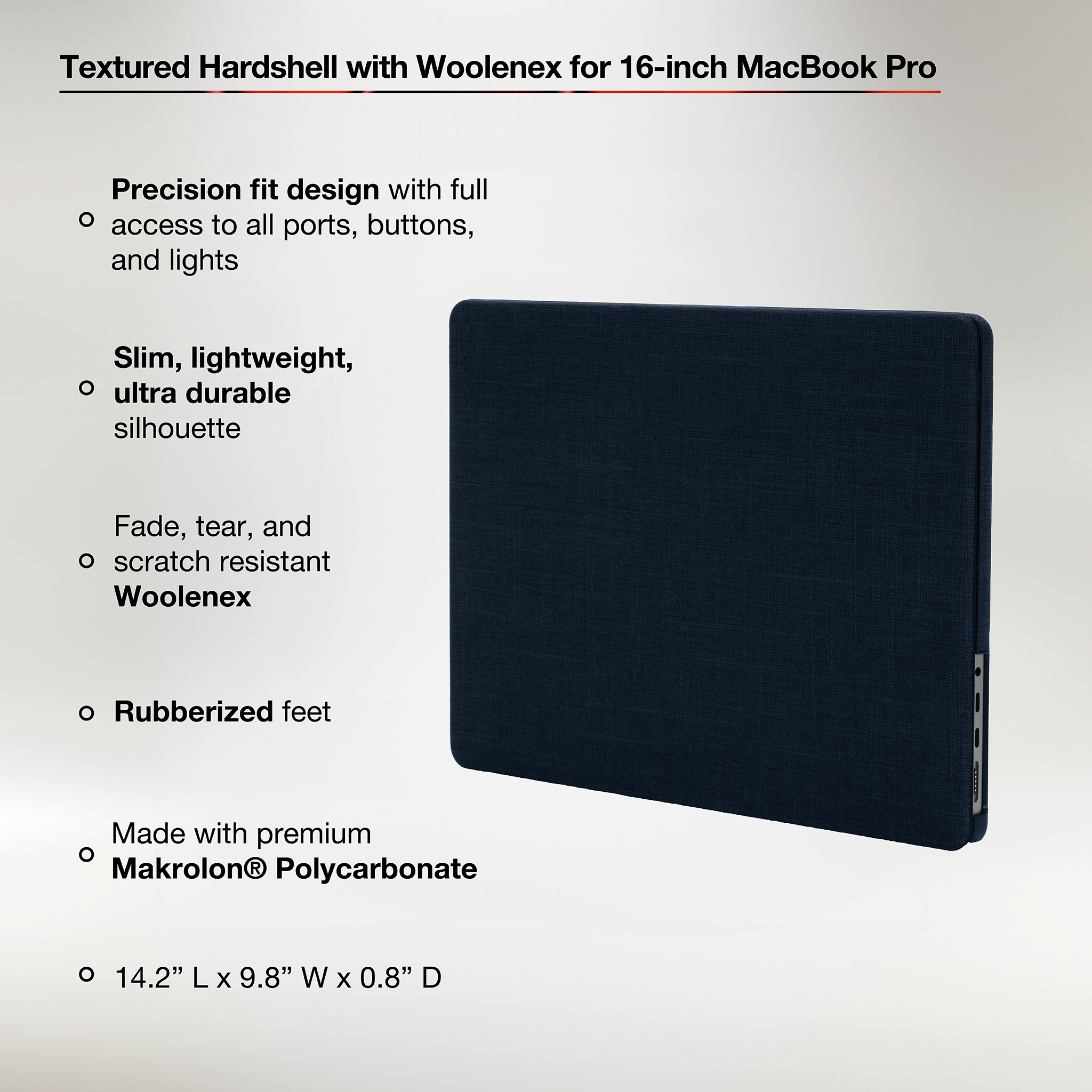 Textured Hardshell with Woolenex for 16" MacBook Pro (M1-M4, 2021-2024) |