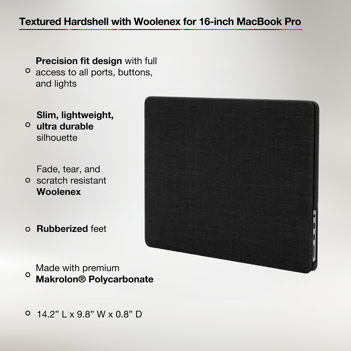 Textured Hardshell with Woolenex for 16" MacBook Pro (M1-M4, 2021-2024) |