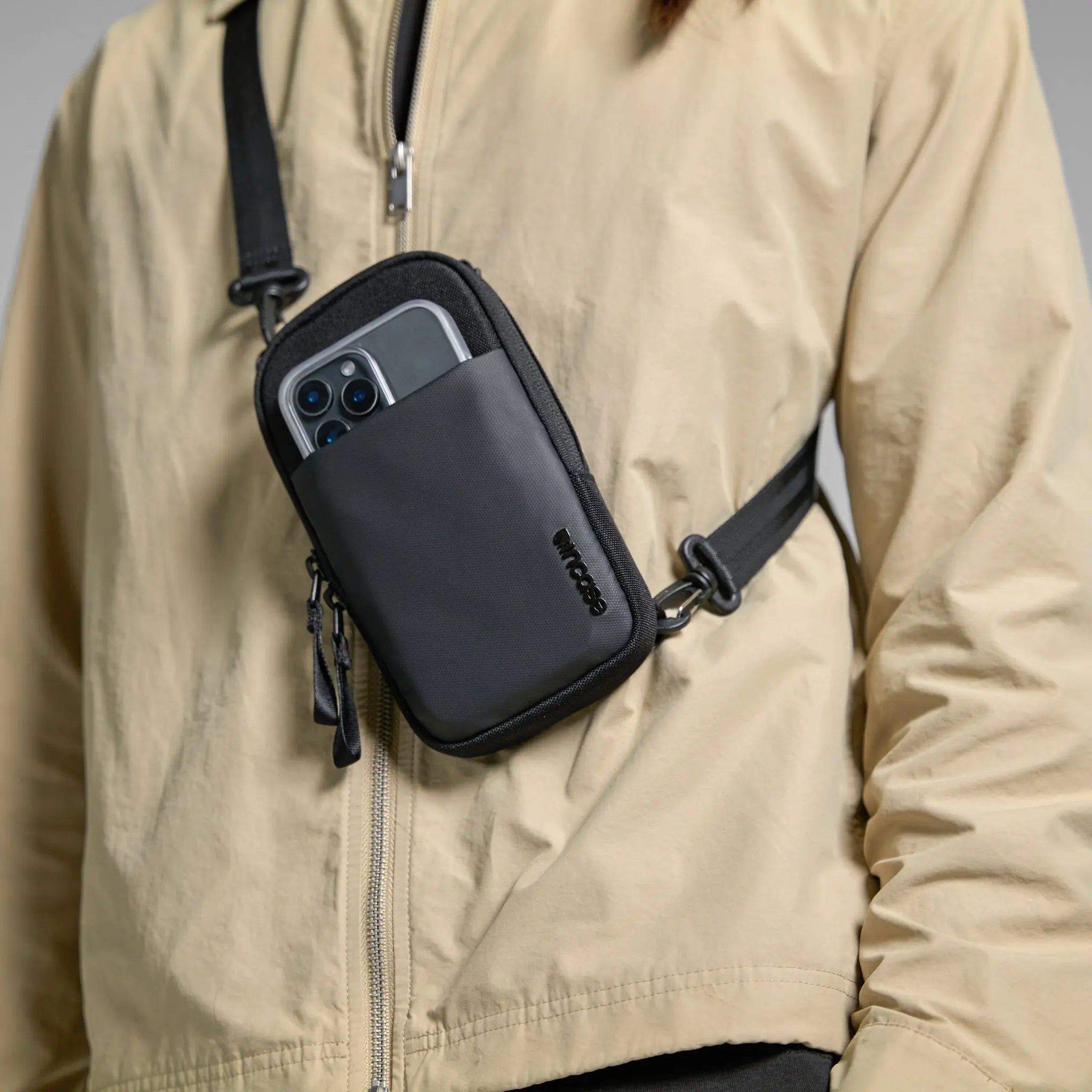 A.R.C. Small Crossbody Bag With ReSpun 100% Recycled Polyester Incase