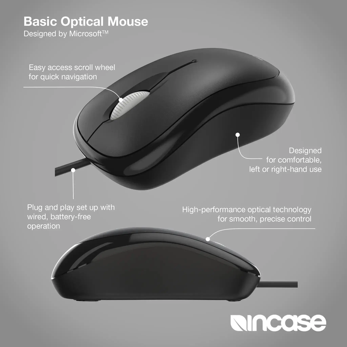 Optical Mouse Under Optical Mouse - Incase.com | Wired Mouse with USB-A