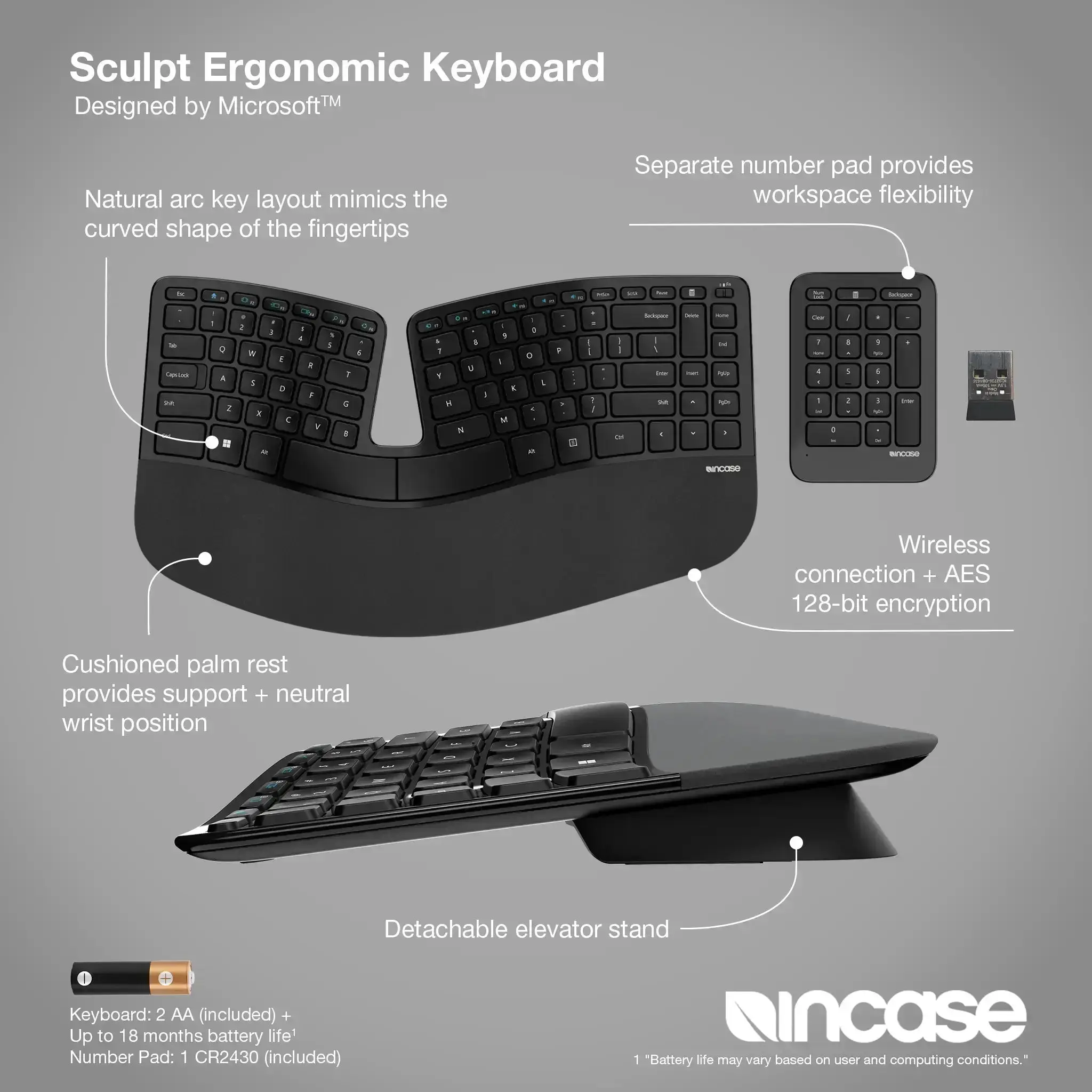 Sculpt Ergonomic Keyboard Designed By Microsoft Incase Sculpt Ergonomic Keyboard Designed By Microsoft Incase