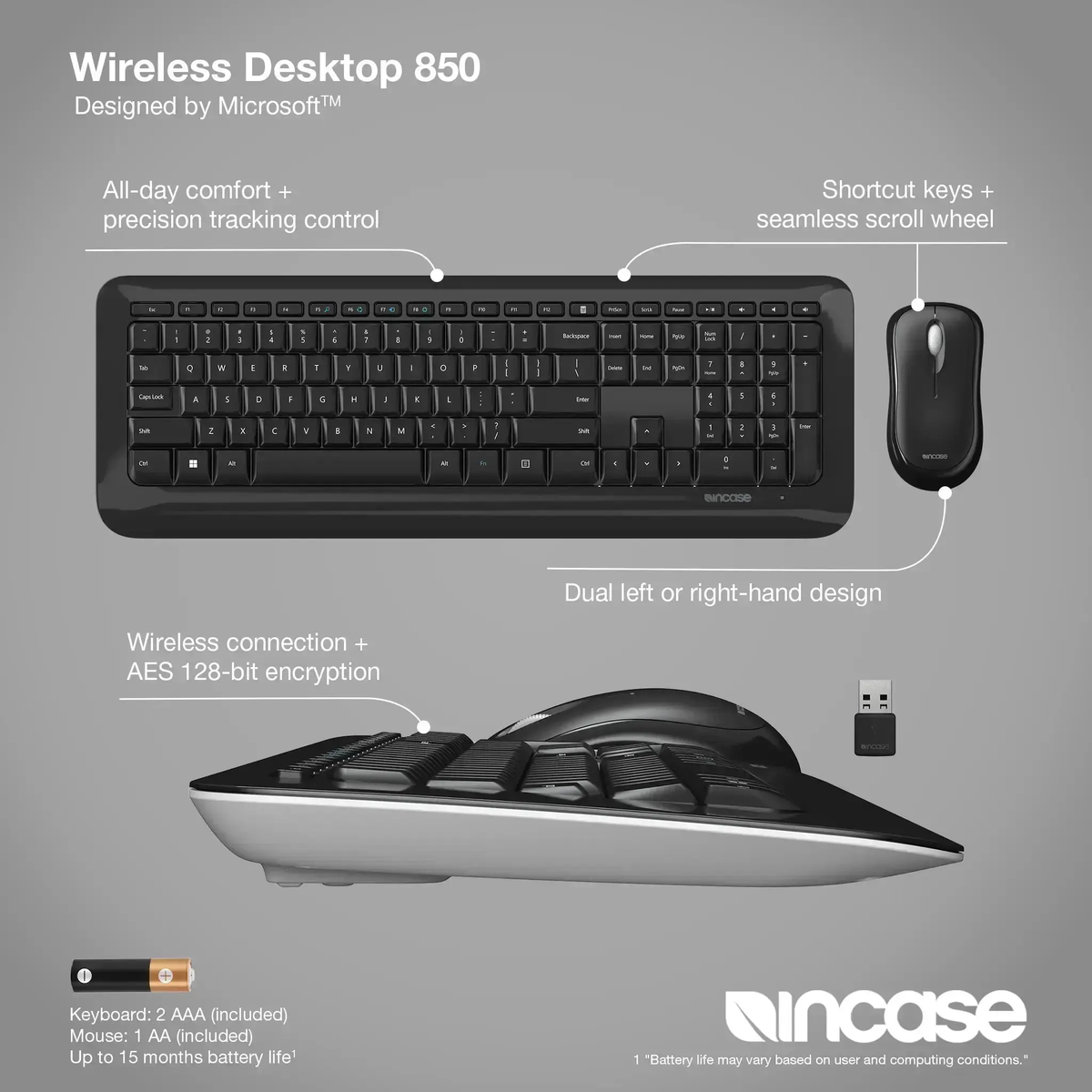 Wireless Desktop 850 Designed by Microsoft - Incase.com