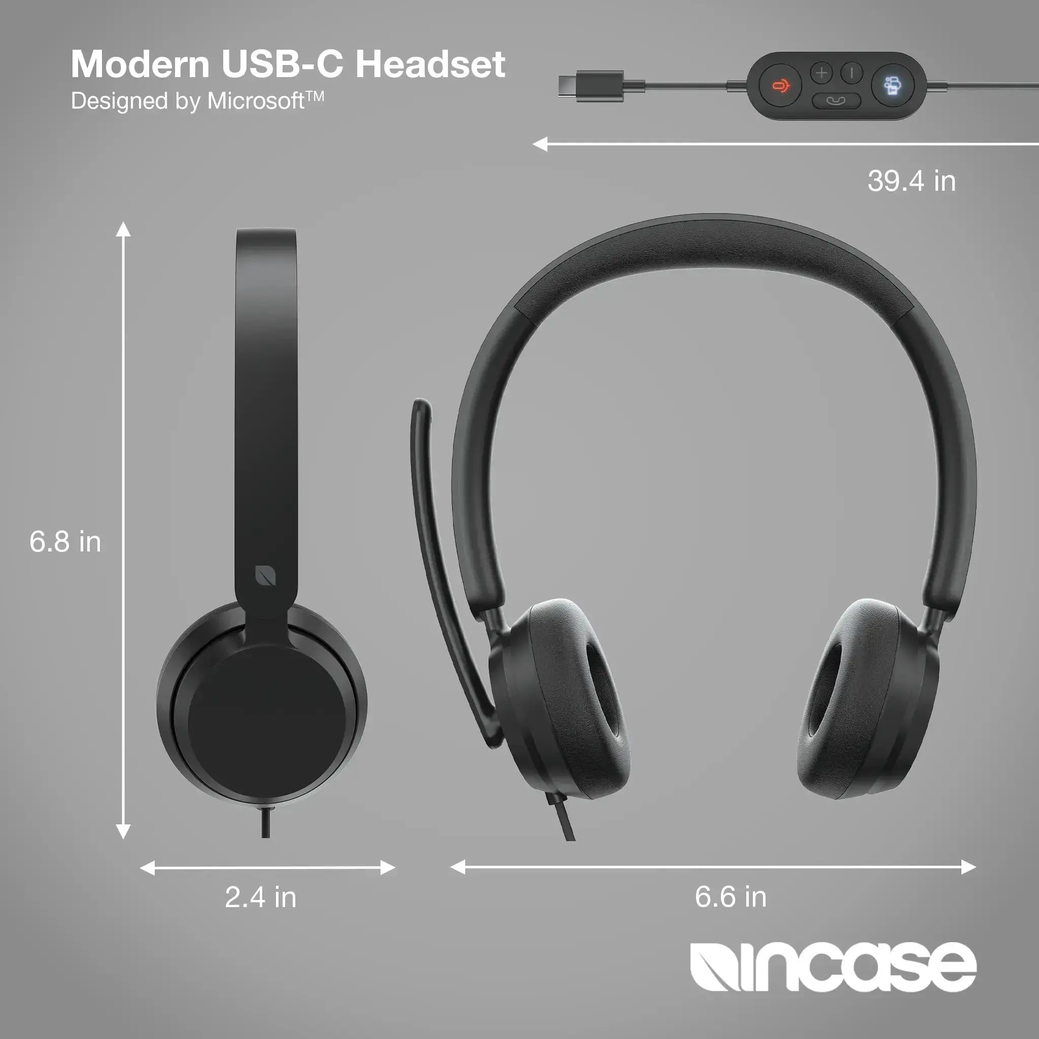 Modern USB-C Headset Designed by Microsoft - Incase.com Modern USB-C Headset Designed by Microsoft - Incase.com