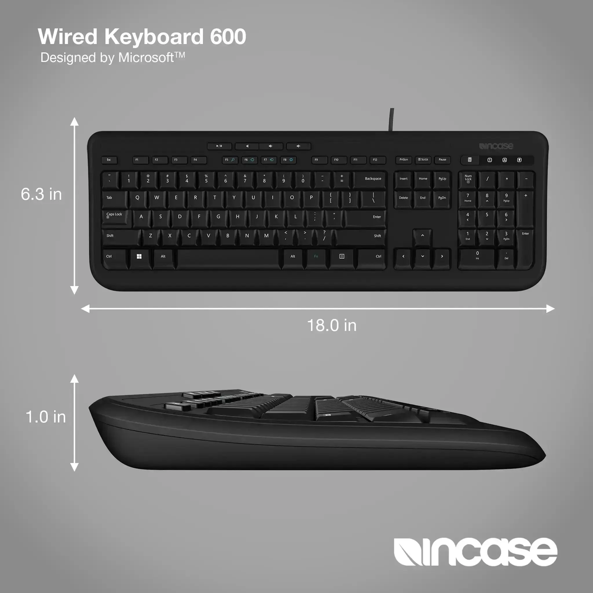 Complete Wire Keyboard Wired Keyboard 600 Designed by Microsoft - Incase.com