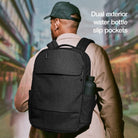 Crosstown Backpack with Woolenex 20L Incase highlighting the dual exterior water bottle slip pockets