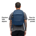 Crosstown Backpack with Woolenex 20L Incase featuring premium YKK zippers and faux fur personals pocket