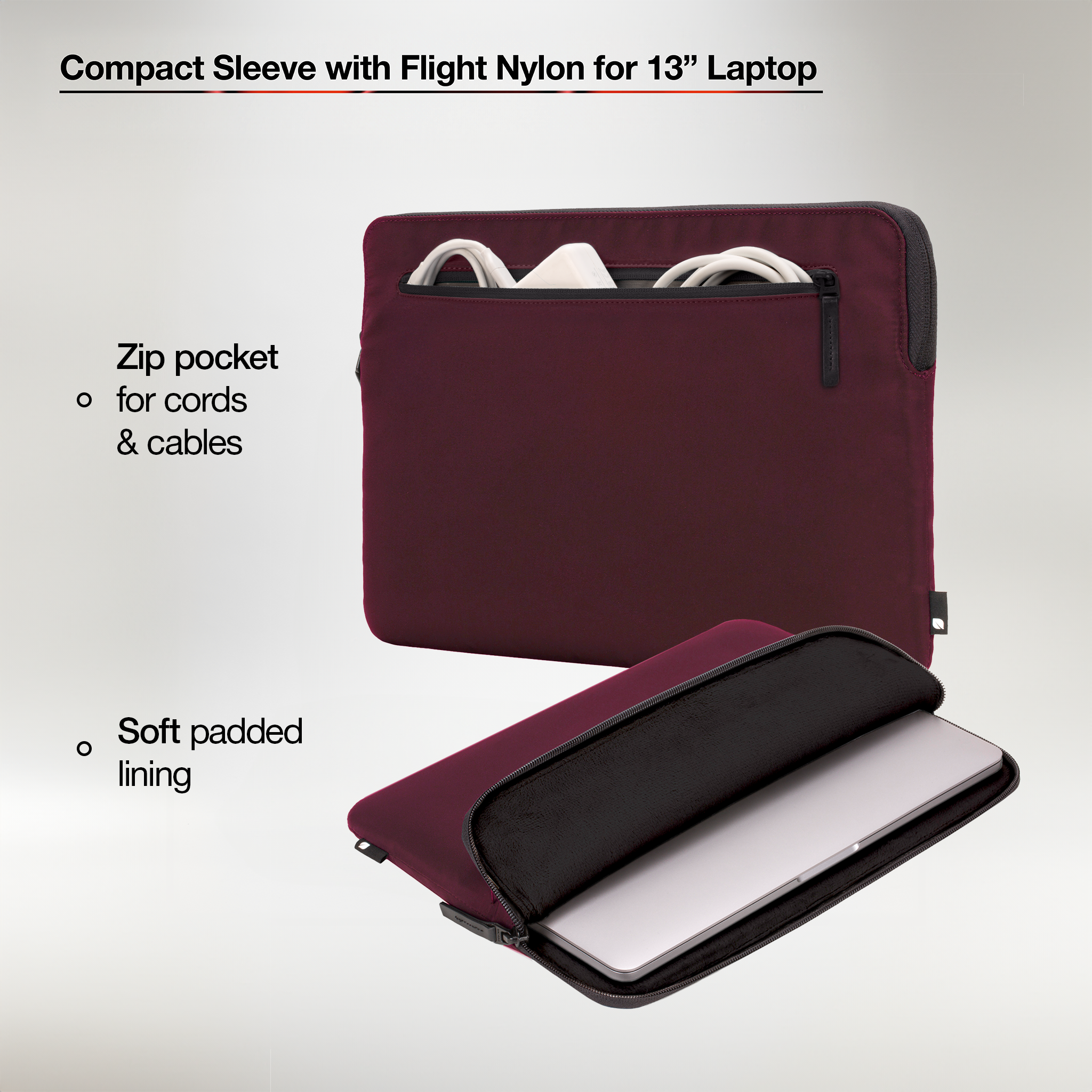 Incase Flight Nylon Laptop-Hülle – Kompakt, Wasserabweisend, Mit Fach Für MacBook & Tablet