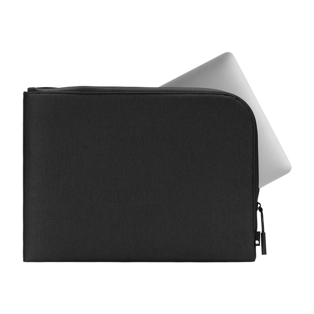 Black | Facet Sleeve with Recycled Twill for MacBook Pro (13-inch, 2020 - 2009), MacBook Air (13-inch, 2020 - 2009), MacBook (13-inch, 2010 - 2009) - Black