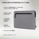 Compact Sleeve with Flight Nylon for 14" MacBook Pro (M1-M4, 2021-2024) | 