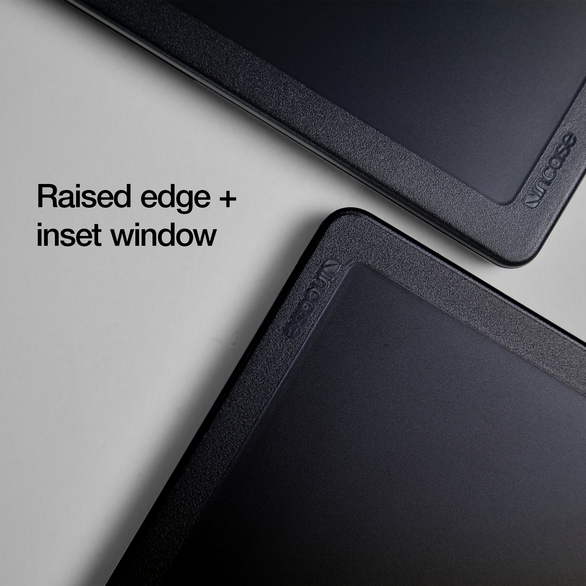 Edge Hardshell Case with Makrolon® for 14-inch MacBook Pro (M1-M4, 2021-2024) showing raised edge design and inset window