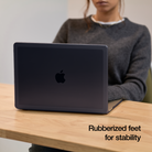 Edge Hardshell Case with Makrolon® for 15-inch MacBook Air (M2-M4, 2022-2025) showing rubberized feet