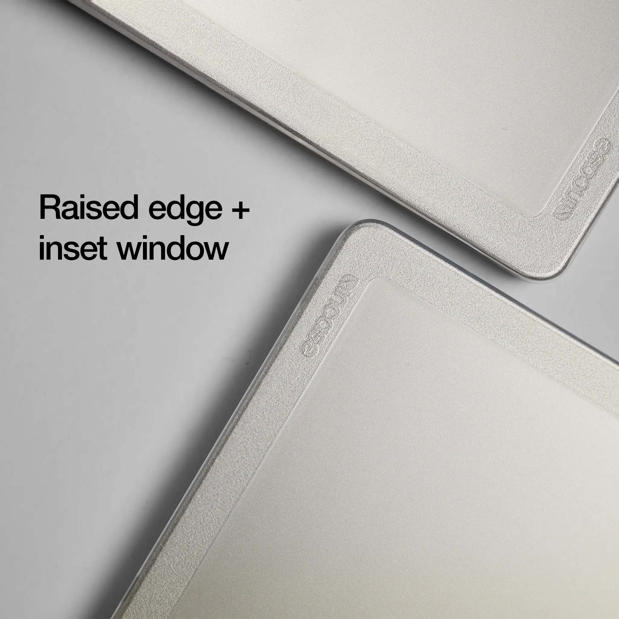 Edge Hardshell Case with Makrolon® for 13-inch MacBook Air (M2-M4, 2022-2025) showing raised edge and inset window