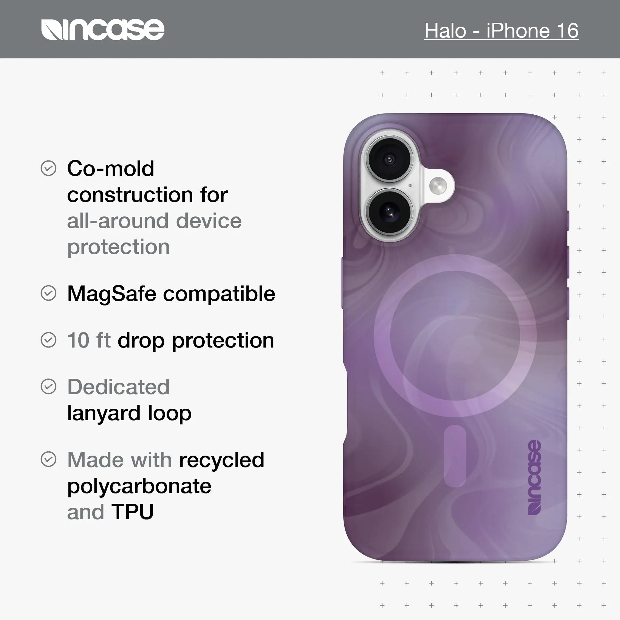 Halo Case with MagSafe for iPhone 16 Incase