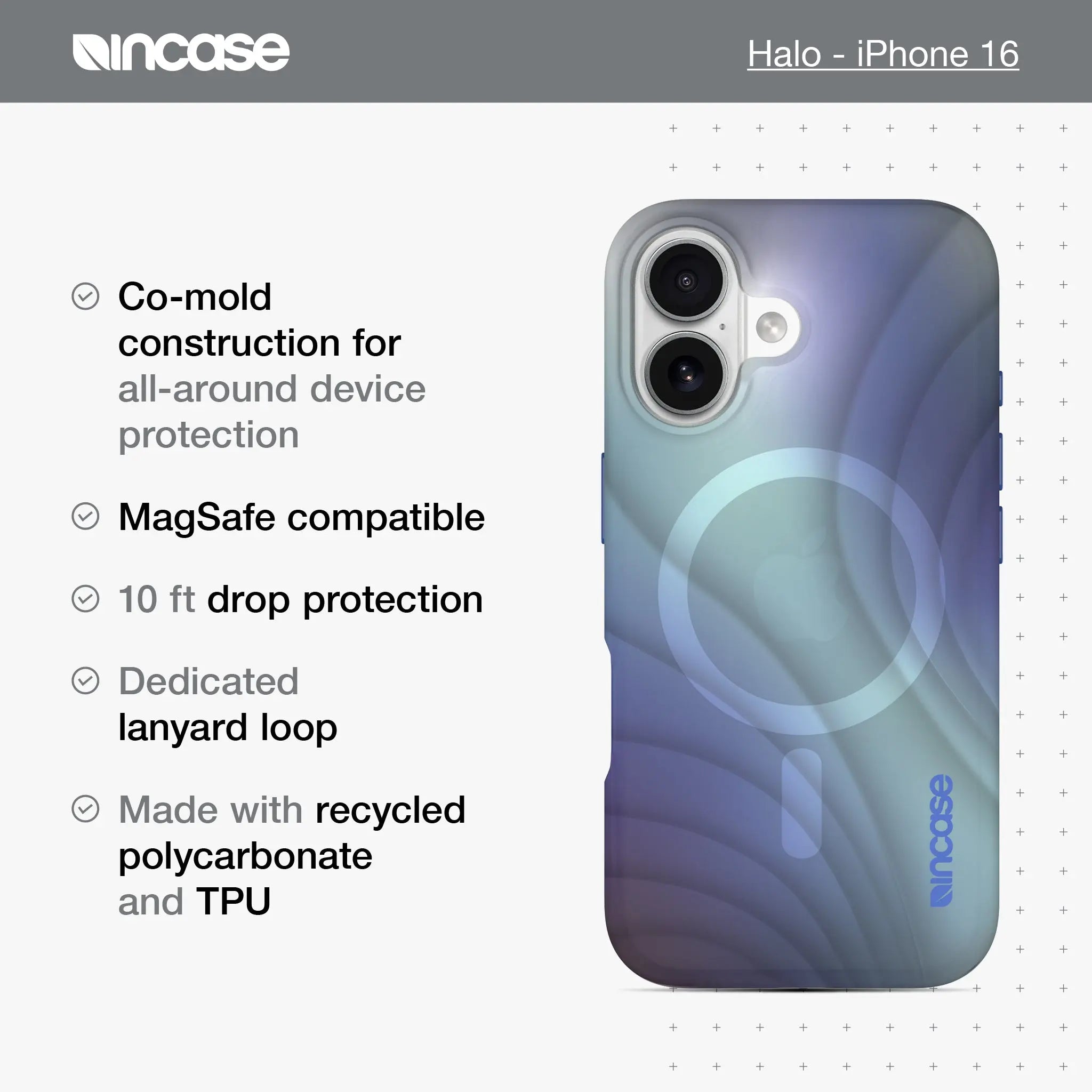 Halo Case with MagSafe for iPhone 16 Incase