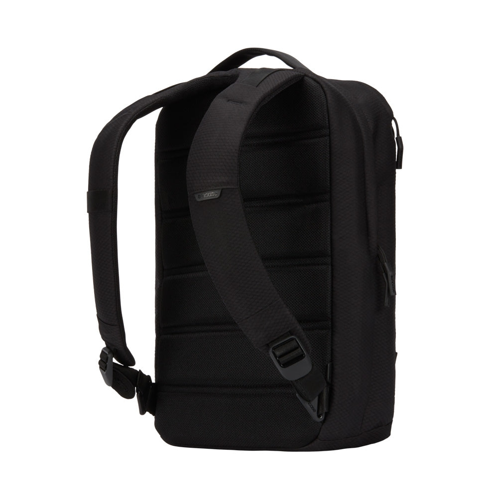 Black | City Compact Backpack with Diamond Ripstop - Black